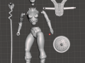 inspired teela toy figure from the 80s series heman and the masters of the universe 3D-Druckmodell