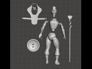 inspired teela toy figure from the 80s series heman and the masters of the universe 3D-Druckmodell