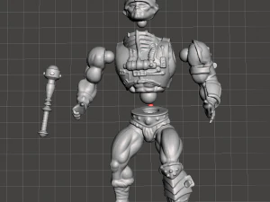 Figura inspirada del hombre en armas de la serie de los a&ntilde;os 80 Heman y los maestros del universo. Modelo de impresión 3D