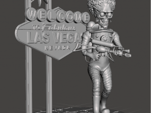 inspired scene from the tim burton movie mars attack 1996 Modèles 3D en vedette