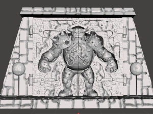 cena inspirada no filme labirinto de 1986, a porta enorme Modelo de Impressão 3D