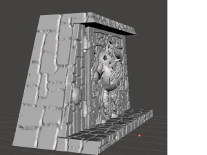 cena inspirada no filme labirinto de 1986, a porta enorme Modelo de Impressão 3D