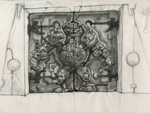 inspired scene from the 1986 movie labyrinth the humongous door Model Cetak 3D