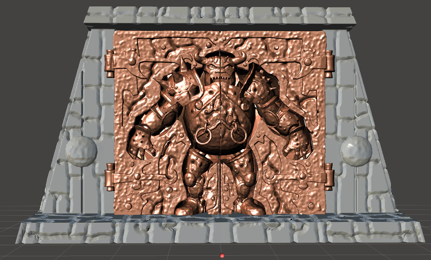 cena inspirada no filme labirinto de 1986, a porta enorme Modelo de Impressão 3D .c4d .max .obj .3ds .fbx .stl .blend 