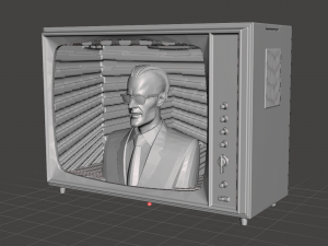 inspired scene from the max headroom series in tv Modèles 3D en vedette