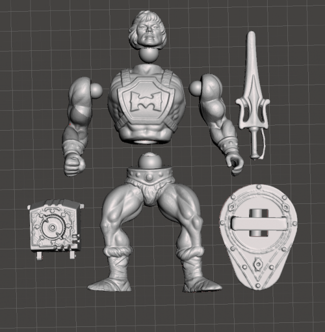 inspired thunder punch he-man figure articulated ready to print 3D प्रिंट मॉडल .c4d .max .obj .3ds .fbx .stl .blend 