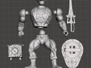 inspired thunder punch he-man figure articulated ready to print 3D Print Model