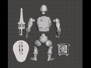 inspired thunder punch he-man figure articulated ready to print 3D प्रिंट मॉडल