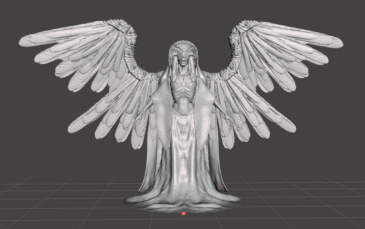 inspired angel of death from the movie hellboy ii 3D Print Model .c4d .max .obj .3ds .fbx .stl .blend 