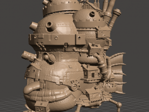 inspired howls moving castle model ready for 3d print Modello di stampa 3D