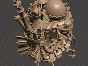 inspired howls moving castle model ready for 3d print Modello di stampa 3D