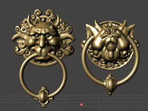 inspired in the 1986 movie labyrinth the doors knockers Modello di stampa 3D