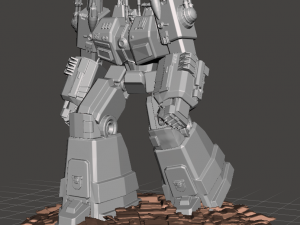 inspired in the transformers saga metroplex figure with base fall of cybertron 3D 프린트 모델