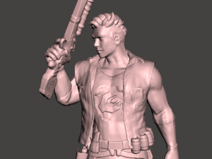 inspired figure of jack tenrec from the game comics and series cadillacs and dinosaurs 3D 打印模型