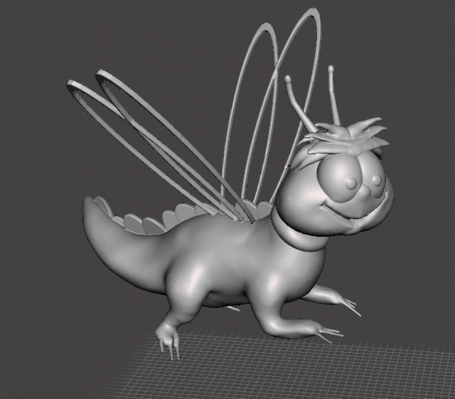 inspired in the pink panther animated series the dragonfly from creazylegs crane and the dragonfly 3D Baskı Modeli .c4d .max .obj .3ds .fbx .stl .blend 