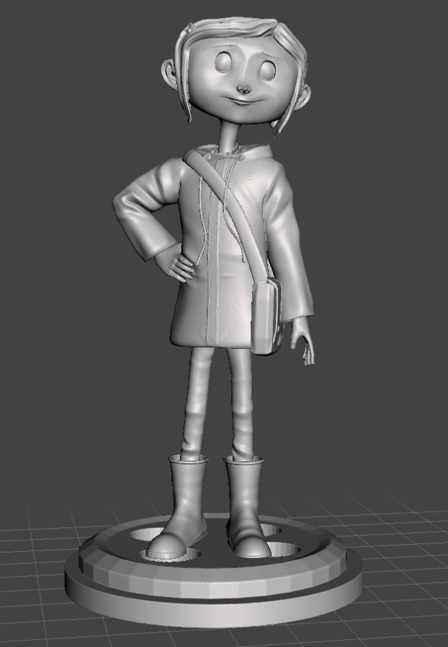 inspired in the book and movie from neil gaiman coraline figure 3D Print Model .c4d .max .obj .3ds .fbx .stl .blend 