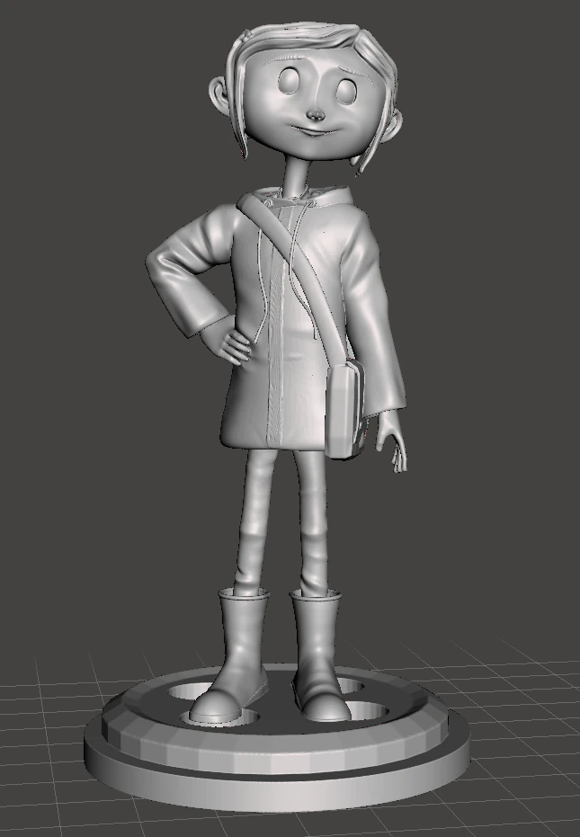 inspired in the book and movie from neil gaiman coraline figure 3D Print Model .c4d .max .obj .3ds .fbx .stl .blend 