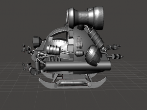 inspired in the 80s movie innerspace the kraken ii submersible pod ready for 3d print 3D 打印模型