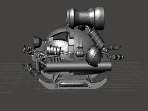 inspired in the 80s movie innerspace the kraken ii submersible pod ready for 3d print 3D Print Model