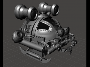 inspired in the 80s movie innerspace the kraken ii submersible pod ready for 3d print 3D 打印模型