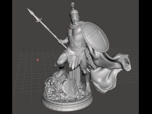 inpired scene from the movie 300 king leonidas with base ready for 3d print 3D प्रिंट मॉडल