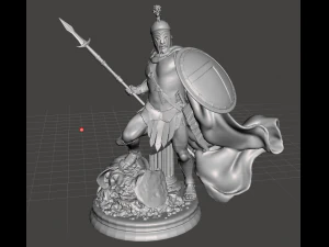 натхненна сцена з фільму 300 царів Леоніда з основою, готовою для 3D-друку 3D Принт Модель