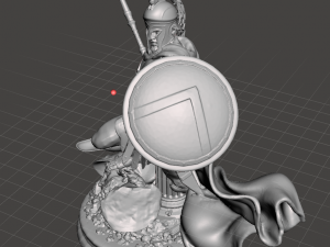 inpired scene from the movie 300 king leonidas with base ready for 3d print Modelo de impresión 3D