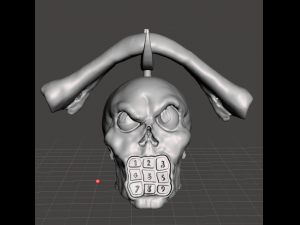 inspired figure from the ghostbusters animated series of filmation the ansabone skull phone 3D 打印模型