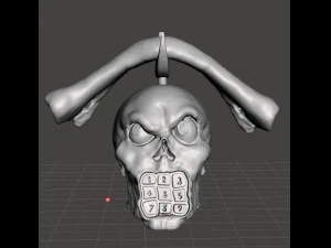 inspired figure from the ghostbusters animated series of filmation the ansabone skull phone 3D Print Model