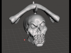 inspired figure from the ghostbusters animated series of filmation the ansabone skull phone 3D Print Model