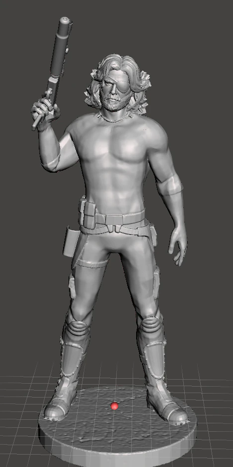 inspired figure from the escape from new york movie snake plissken ready for 3d print 3D Print Model .c4d .max .obj .3ds .fbx .stl .blend