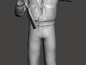 inspired from the 1982 movie the thing rj macready figure kurt russell with base for 3d print Model Cetak 3D