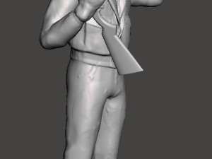 inspired from the 1982 movie the thing rj macready figure kurt russell with base for 3d print Model Cetak 3D