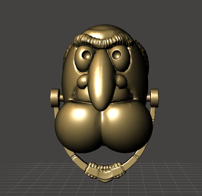 inspired muppet christmas carol door knocker ready for 3d print 3D Print Model .c4d .max .obj .3ds .fbx .stl .blend 