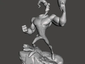 натхненна фігурка дощового черв'яка Джима з основою 3D Принт Модель