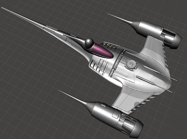 inspired in the new star wars series the book of boba fett the mando n1 naboo starfighter modified Modelo de impresión 3D .c4d .max .obj .3ds .fbx .stl .blend 