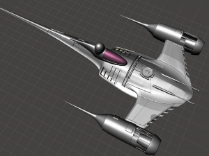 inspired in the new star wars series the book of boba fett the mando n1 naboo starfighter modified 3D Print Model