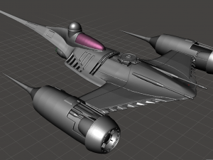 inspired in the new star wars series the book of boba fett the mando n1 naboo starfighter modified Modelo de impresión 3D