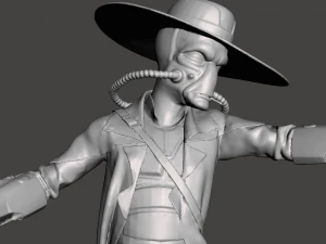 inspired in the new star wars series the book of boba fett cad bane 3D Print Model