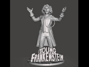 メル・ブルックスの映画「ヤング・フランケンシュタイン」からインスピレーション フレデリック・フランケンシュタイン ジーン・ワイルダー 3Dプリントモデル