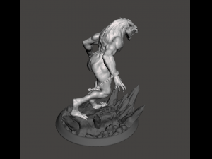 INSPIRED WAREWOLF LYCAN FROM THE MOVIE SERIES UNDERWORLD WITH BASE 3Dプリントモデル