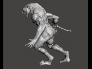 INSPIRED WAREWOLF LYCAN FROM THE MOVIE SERIES UNDERWORLD WITH BASE 3Dプリントモデル
