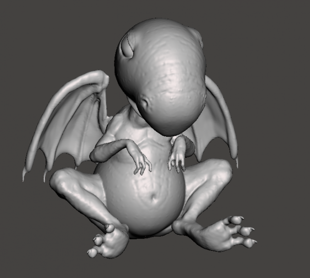 INSPIRED IN THE NEW SERIES THE SANDMAN FROM NEIL GAIMAN GOLDIE THE BABY GARGOYLE 3D प्रिंट मॉडल .c4d .max .obj .3ds .fbx .stl .blend 