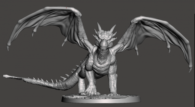 INSPIRED FIGURE FROM 1996 MOVIE DRAGONHEART DRACO THE DRAGON READY FOR 3D PRINT Modelo de impresión 3D .c4d .max .obj .3ds .fbx .stl .blend 