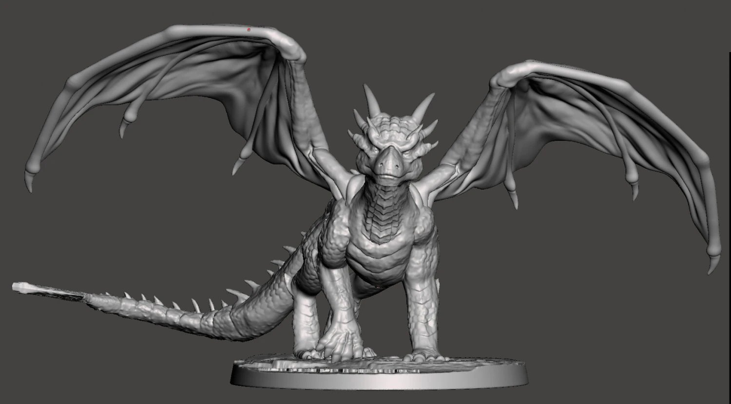 INSPIRED FIGURE FROM 1996 MOVIE DRAGONHEART DRACO THE DRAGON READY FOR 3D PRINT 3D Print Model .c4d .max .obj .3ds .fbx .stl .blend 