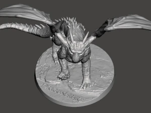 INSPIRED FIGURE FROM 1996 MOVIE DRAGONHEART DRACO THE DRAGON READY FOR 3D PRINT 3D Print Model