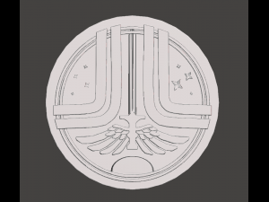 INSPIRED IN THE 80S MOVIE THE LAST STARFIGHTER THE GUNSTAR STARFIGHTER WITH LOGO BASE FOR 3D PRINT 3D 프린트 모델