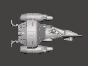 INSPIRED IN THE 80S MOVIE THE LAST STARFIGHTER THE GUNSTAR STARFIGHTER WITH LOGO BASE FOR 3D PRINT 3D 프린트 모델