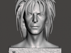 INSPIRED IN THE MOVIE LABYRINTH JARETH THE GOBLIN KING BUST NEW VERSION 3D Print Model