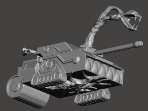 Inspired in the 80s animated series Jayce and the Wheeled Warriors terror tank 3D 打印模型